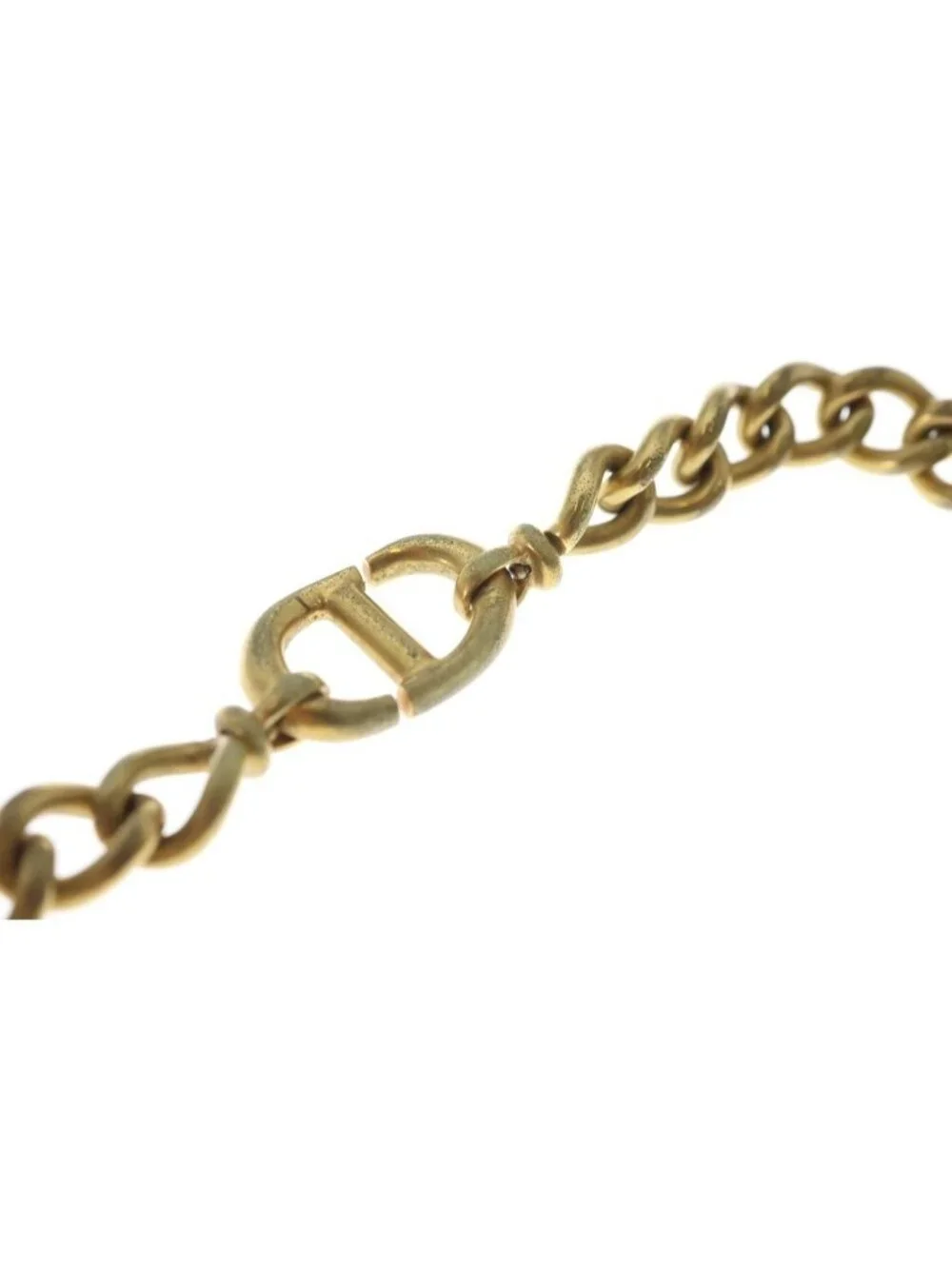 Dior CD Logo Chain Necklace Gold